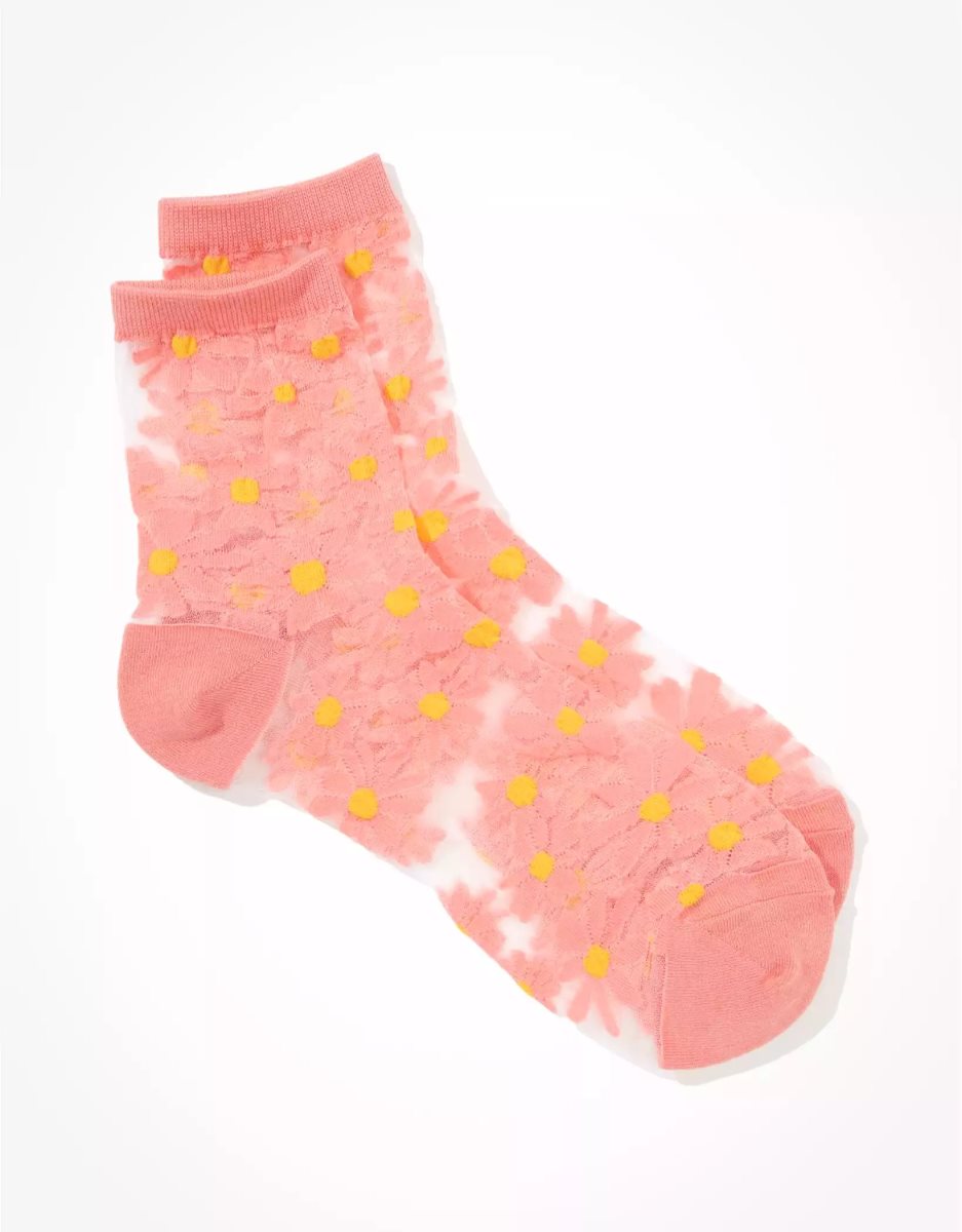 Chaussettes American Eagle AE Sheer Daisy Boyfriend Multicolore Femme | QYP-59597387